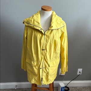Eileen Fisher - Anorak Windbreaker High Collar Jacket - Yellow - Size M